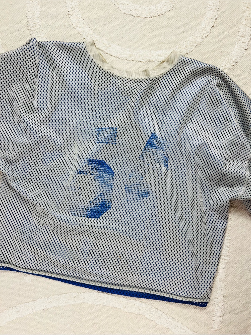 Vintage Football Practice Jersey High School Wolves Reversible– Blue/White – L - Picture 7 of 10